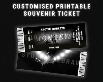 Arctic Monkeys 2023 Tour printable souvenir ticket