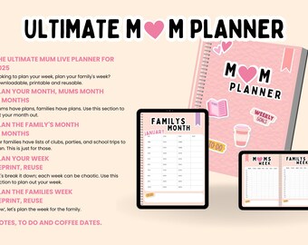 Mum Planner Diary Mom Organiser