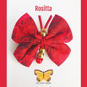 Butterfly dog collar bow tie Rosita image 2