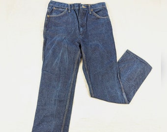 Vintage Wrangler Jeans from the 1970s, Dark Wash, Size Medium