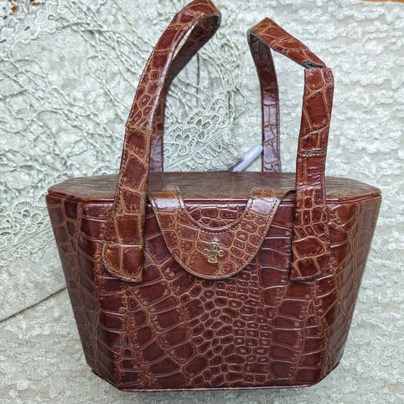 1960s vintage alligator handbag - Gem