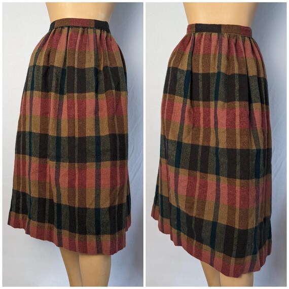 Vintage Calvin Klein Wool Skirt from the 1980s, S… - image 1