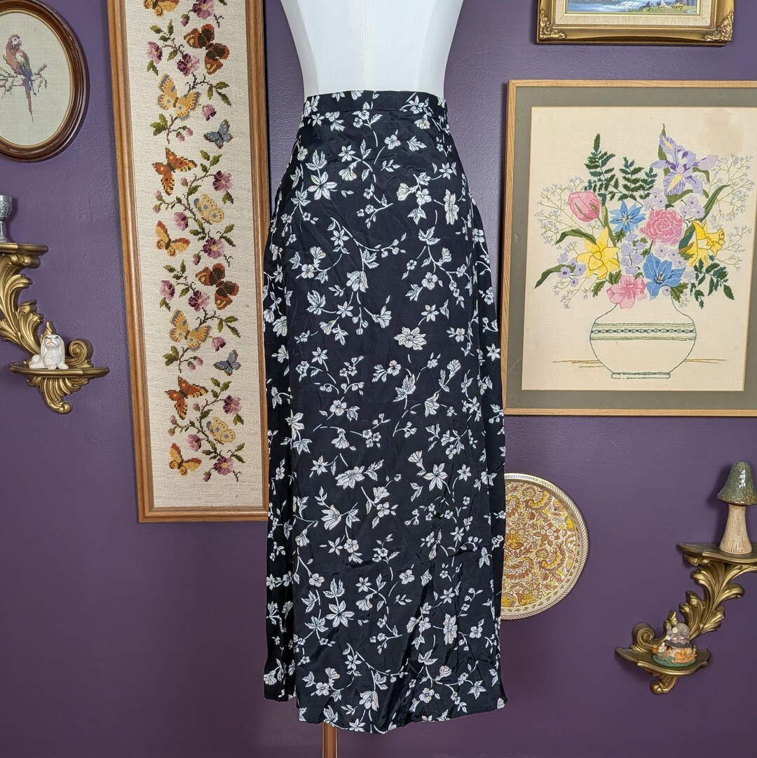 Vintage Floral Maxi Skirt From the 1990s by Marnie West, Size Medium - Etsy