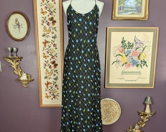 Vintage Black Slip Dress from the 1990s by Mica / Size Large