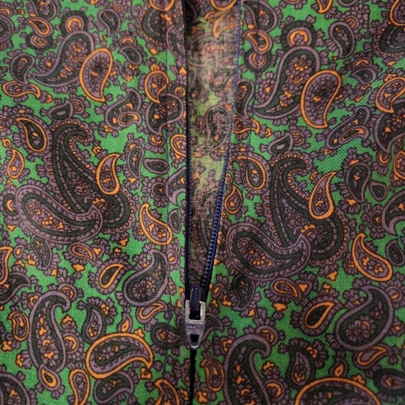 Vintage Paisley Dress from the 1970s Handmade, Sh… - image 3