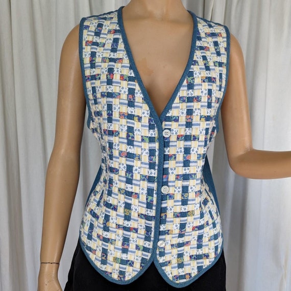 Vintage Quilted Vest from the 1990s by Bechamel, … - image 1