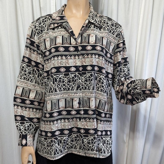 Vintage Allison Daley Blouse from the 1990s, Silk… - image 1