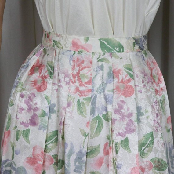 Vintage Silk Floral Skirt from the 1990s Maxi Ski… - image 2