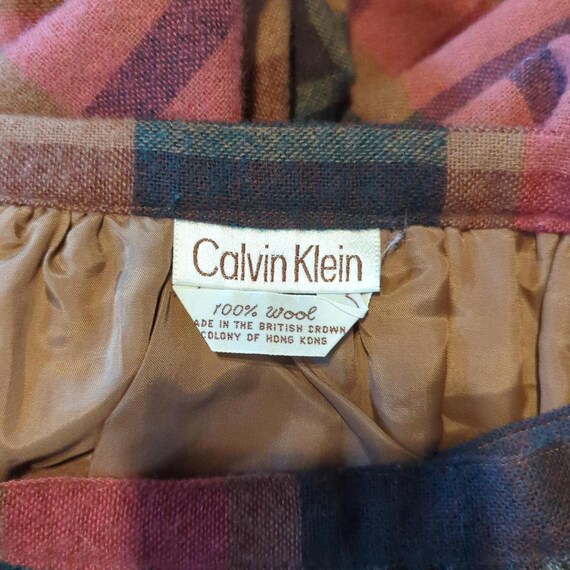 Vintage Calvin Klein Wool Skirt from the 1980s, S… - image 3
