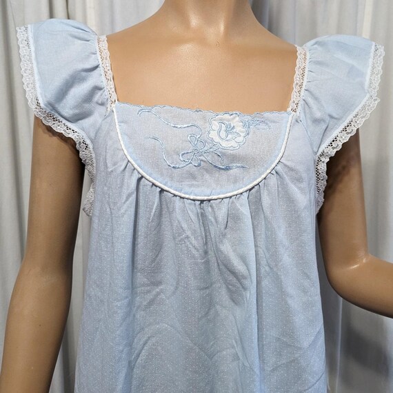 Vintage Pastel Ruffled Nightgown from the 1960s b… - image 2