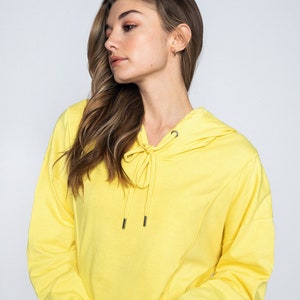 CD Yellow Light Weight Hoodie | Women&#39;s Sweater | Longsleeve
