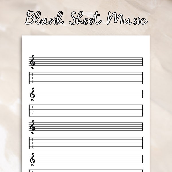 Sheet Music Paper Etsy