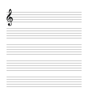 Printable KIDS Sheet Music BUNDLE - Blank Sheet Music for Children