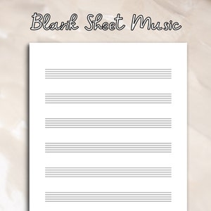 Printable Blank Sheet Music