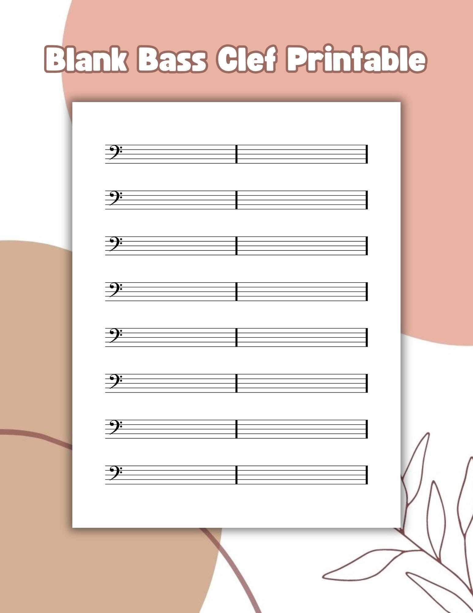 printable-bass-clef-sheet-music-blank-staff-paper-blank-sheet-music-etsy for Free Printable Blank Music Sheets For Piano Printable Bass Clef Sheet Music - Blank Staff Paper. Blank Sheet Music. - Etsy for Free Printable Blank Music Sheets For Piano