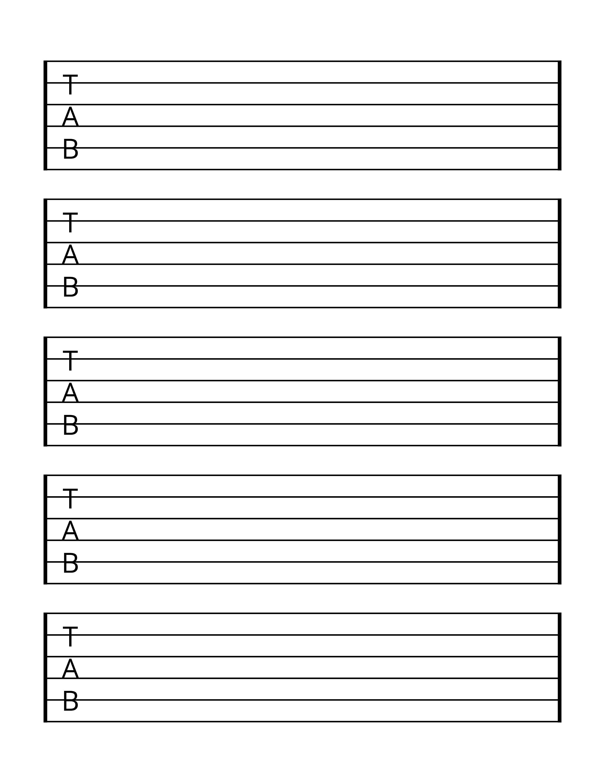 Tablature de guitare vierge à six cordes Téléchargement numérique 8x11 et  A4 -  France