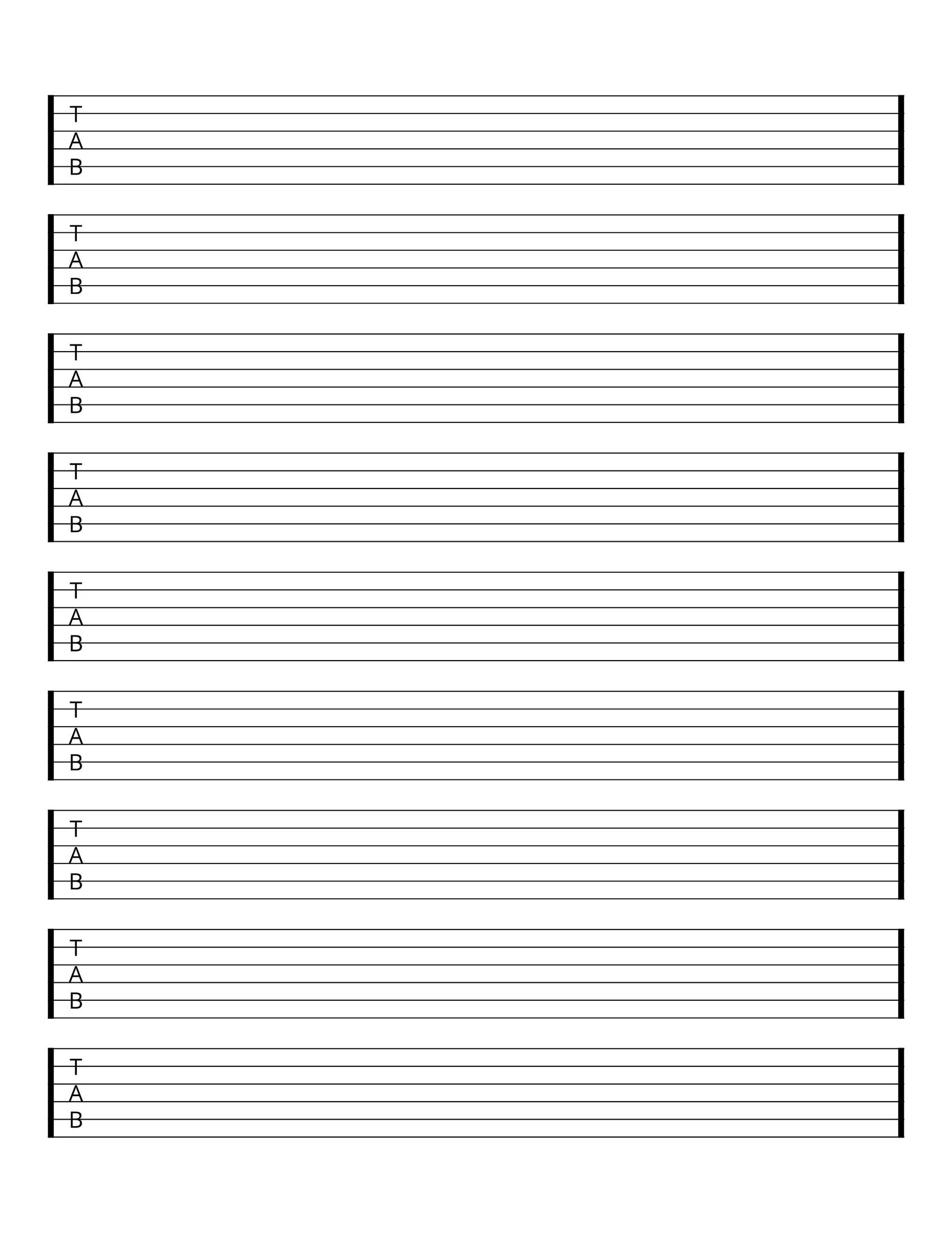 Carnet De 85 Feuilles De Tablature De Guitare Vierges HEMOTON – Pour Pratique Et Composition Musicale