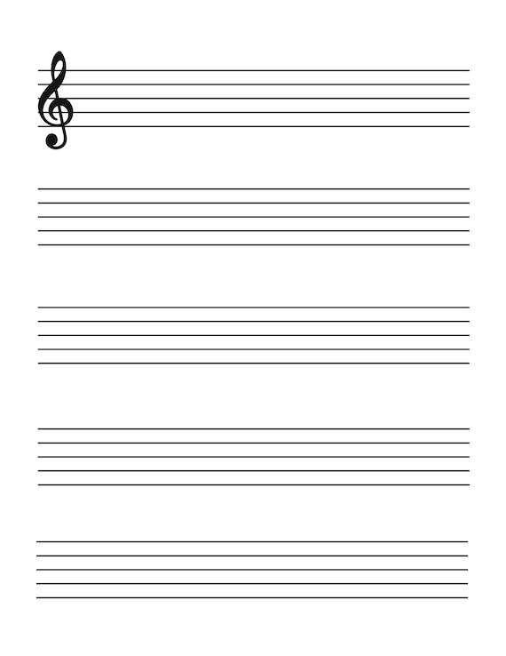 Printable KIDS Sheet Music Blank Sheet Music for Children 