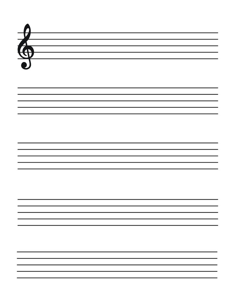 Printable KIDS Sheet Music - Blank Sheet Music for Children - Etsy