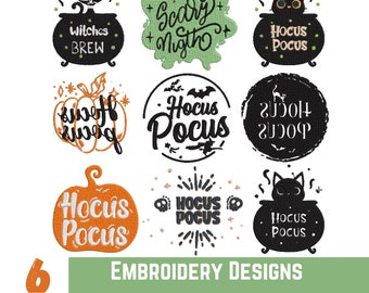 Hocus Pocus Embroidery Design Halloween Design Machine Embroidery Design Embroidery Machine Design File Machine Embroidery Design Funny.
