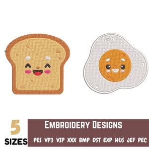 Bread Embroidery Design File Bread Embroidery Design machine embroidery file Bread Machine Embroidery Design Cartoon Design.