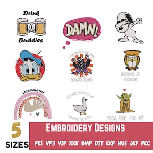Cartoon Embroidery Design Bundle cartoons embroidery designs embroidery machines Embroidery files packbaby cartoon designs cartoon character