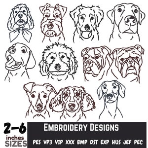 Dog embroidery designs, dog embroidery patterns,dog embroidery files Machine embroidery designs Pet Embroidery Puppy Embroidery Design.