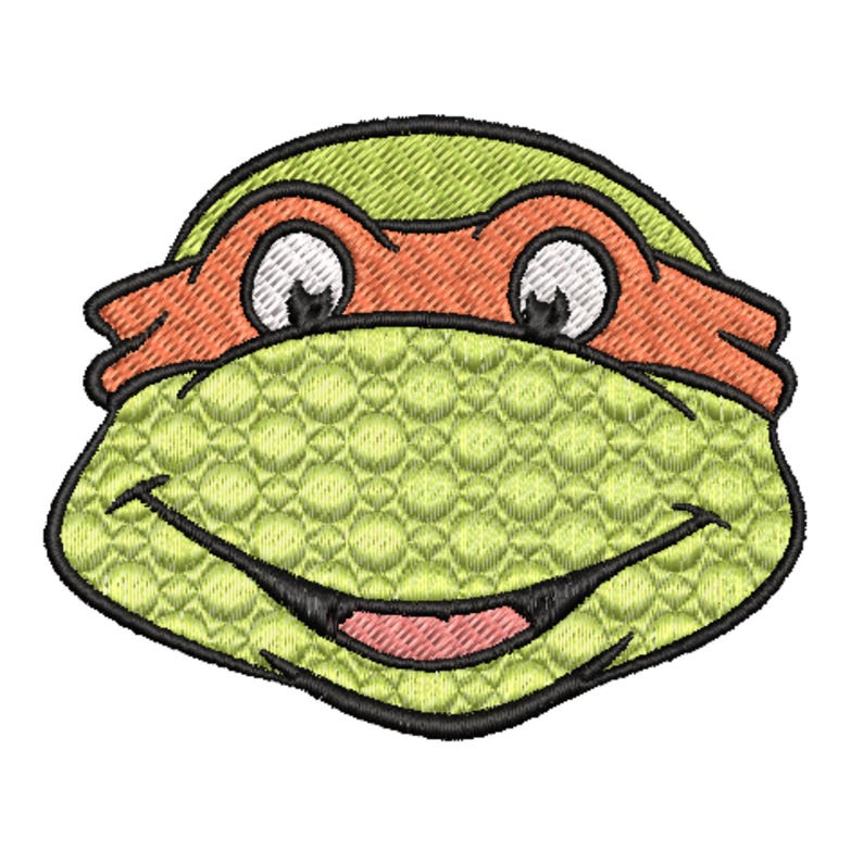 Turtle Superhero Embroidery Design Machine embroidery designs embroidery machine file pattern Cute Turtle Embroidery Design Ninja design. image 3