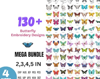 Butterfly Embroidery Designs, Instant Download embroidery-butterfly design-embroidery design-machine embroidery Embroidery pes files bundle