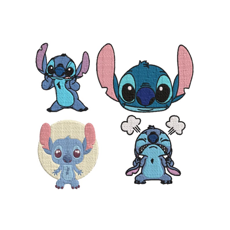 Stitch Embroidery Machine File Stitch Embroidery Design Embroidery Patterns MachineEmbroidery Designs Cute Baby Stitch Heart Lilo and Stitch image 4