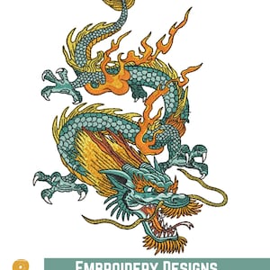 Dragon machine embroidery designs ,Dragon embroidery designs, Flying Dragon Chinese Dragon Machine Embroidery Dragon embroidery design