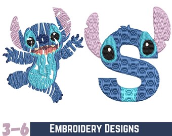 Stitch Embroidery Machine File Stitch Embroidery Design Embroidery Patterns MachineEmbroidery Designs Cute Baby Stitch Heart Lilo and Stitch