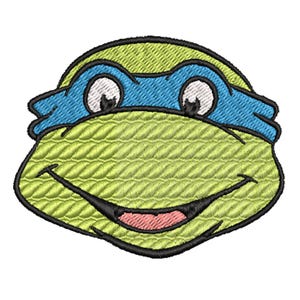Turtle Superhero Embroidery Design Machine embroidery designs embroidery machine file pattern Cute Turtle Embroidery Design Ninja design. image 2