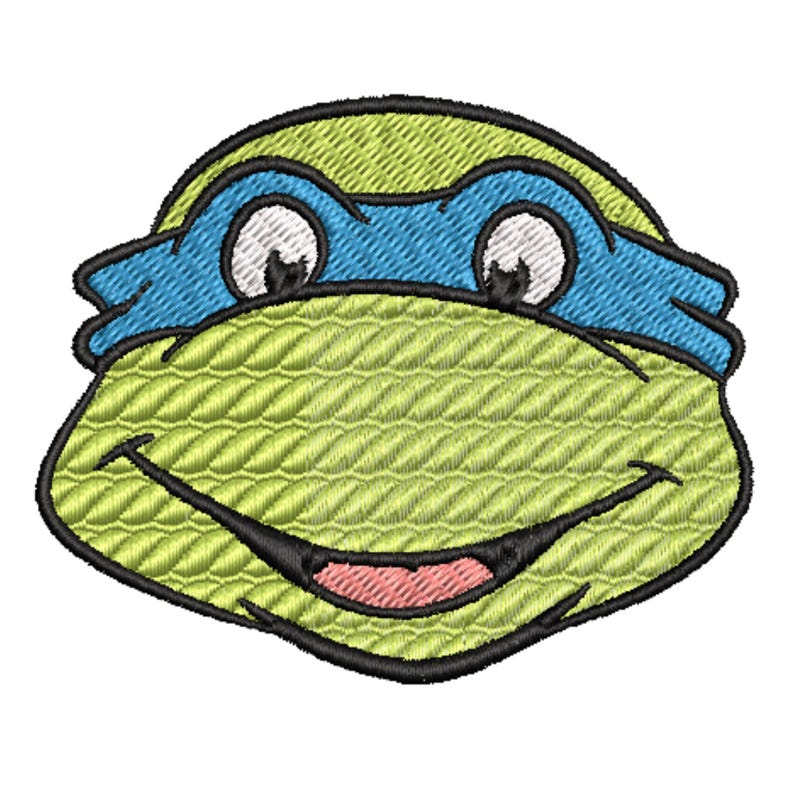 Turtle Superhero Embroidery Design Machine embroidery designs embroidery machine file pattern Cute Turtle Embroidery Design Ninja design. image 2