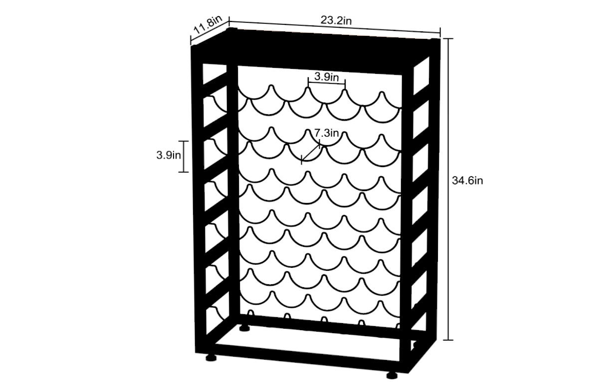 Wine Rack Freestandingvintage Wine Storage Display Shelves 30 Bottles