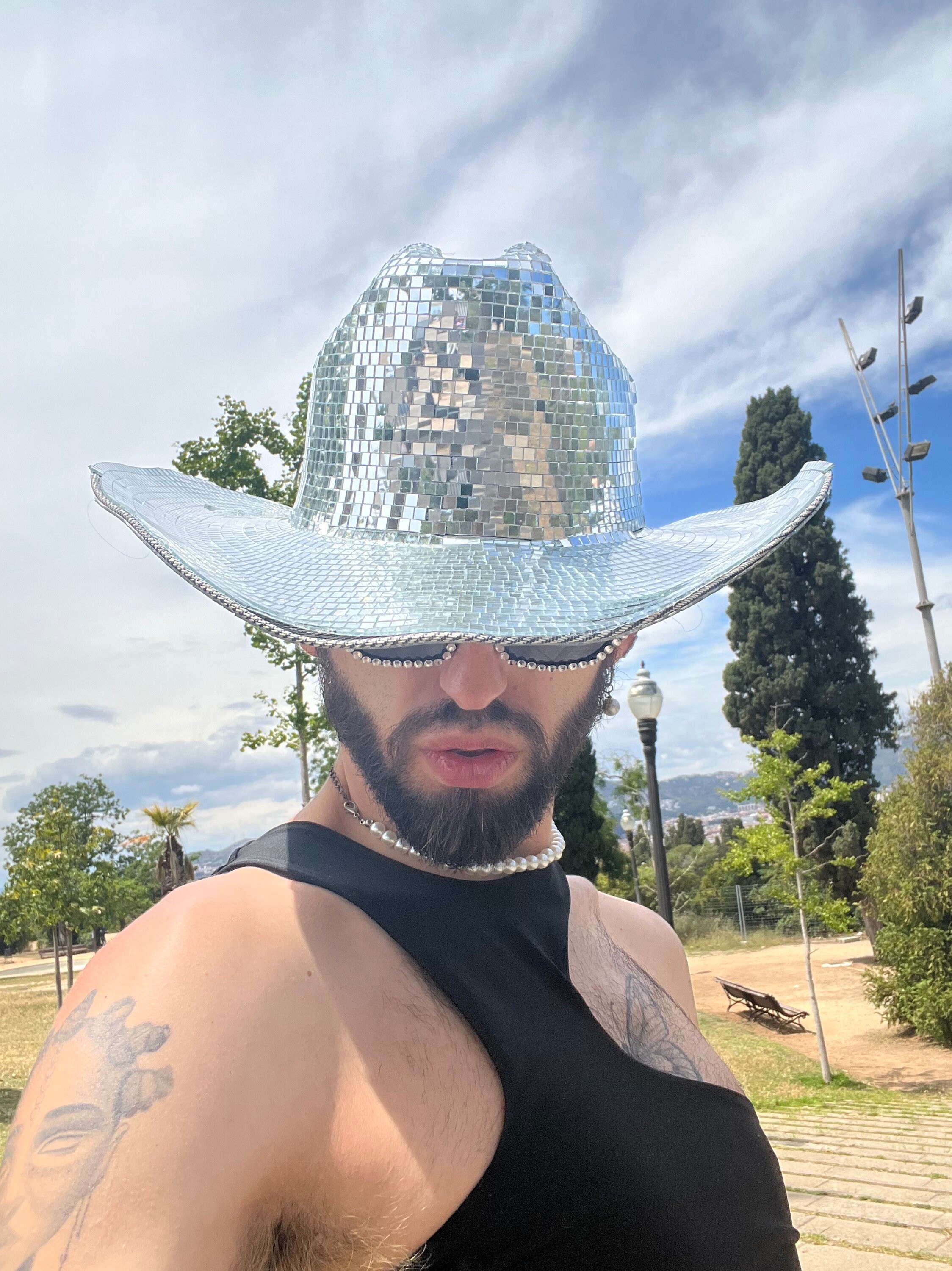 Disco Cowboy Hat/ Disco Ball Hat/ Bachelor Party Hat/ Beyonce Etsy