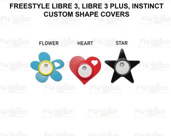 フリースタイルリブレ3、3プラス、インスティンクト用カスタムカバー || 再利用可能で柔軟性あり