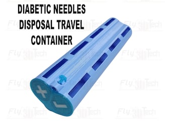 Diabetic Needle Container | Travel Organizer Case for Diabetes Supplies