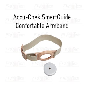 Accu-Chek SmartGuide-armband | Verstelbare CGM-sensorhouder | Zacht flexibel plastic | Huidvriendelijk