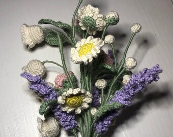 Bouquet en crochet fait main
