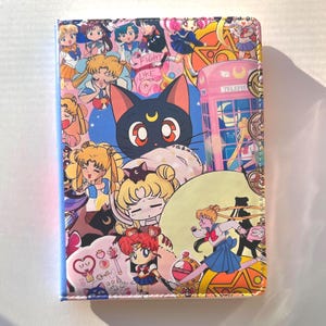 Sailor Moon A5 Notebook: Kawaii Anime Journal with Luna Cat
