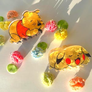 Winnie the Pooh & Pikachu Claw Clip: Kawaii Anime Hair Accessory