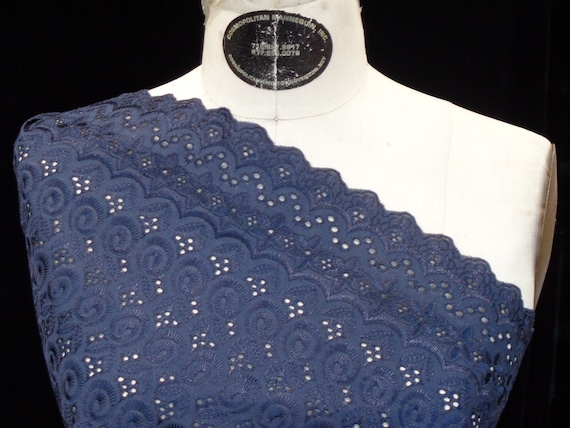 Navy blue on sale eyelet fabric