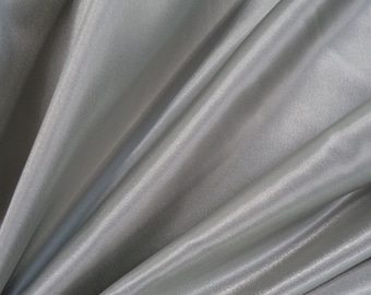 Light SILVER GREY (#77) - Crepe Back SATIN 60" - Bridal Prom Dress Costume Stage Mardi Gras Cosplay Wedding Event Party Decor Home Craft