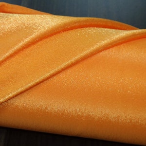 ORANGE (#35) Crepe Back Satin 60" - Bridal Prom Dress Costume Curtain Stage Mardi Gras Cosplay Craft Home Decorations