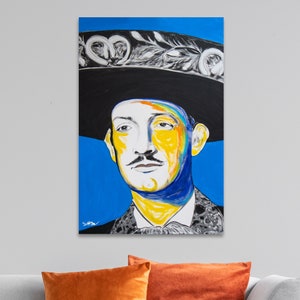 Jorge Negrete Canvas Wall Art Print, Home Decor, Mexican Art, Mexican Restaurant Decor