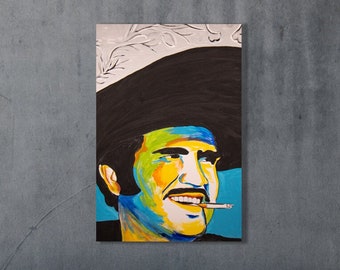 Vicente Fernández Canvas Wall Art Print, Home Decor, Mexican Art, Mexican Restaurant Decor