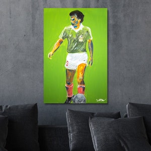 Hugo Sánchez, Canvas Wall Art Print, Home Decor, Mexican Art, Mexican Restaurant Decor