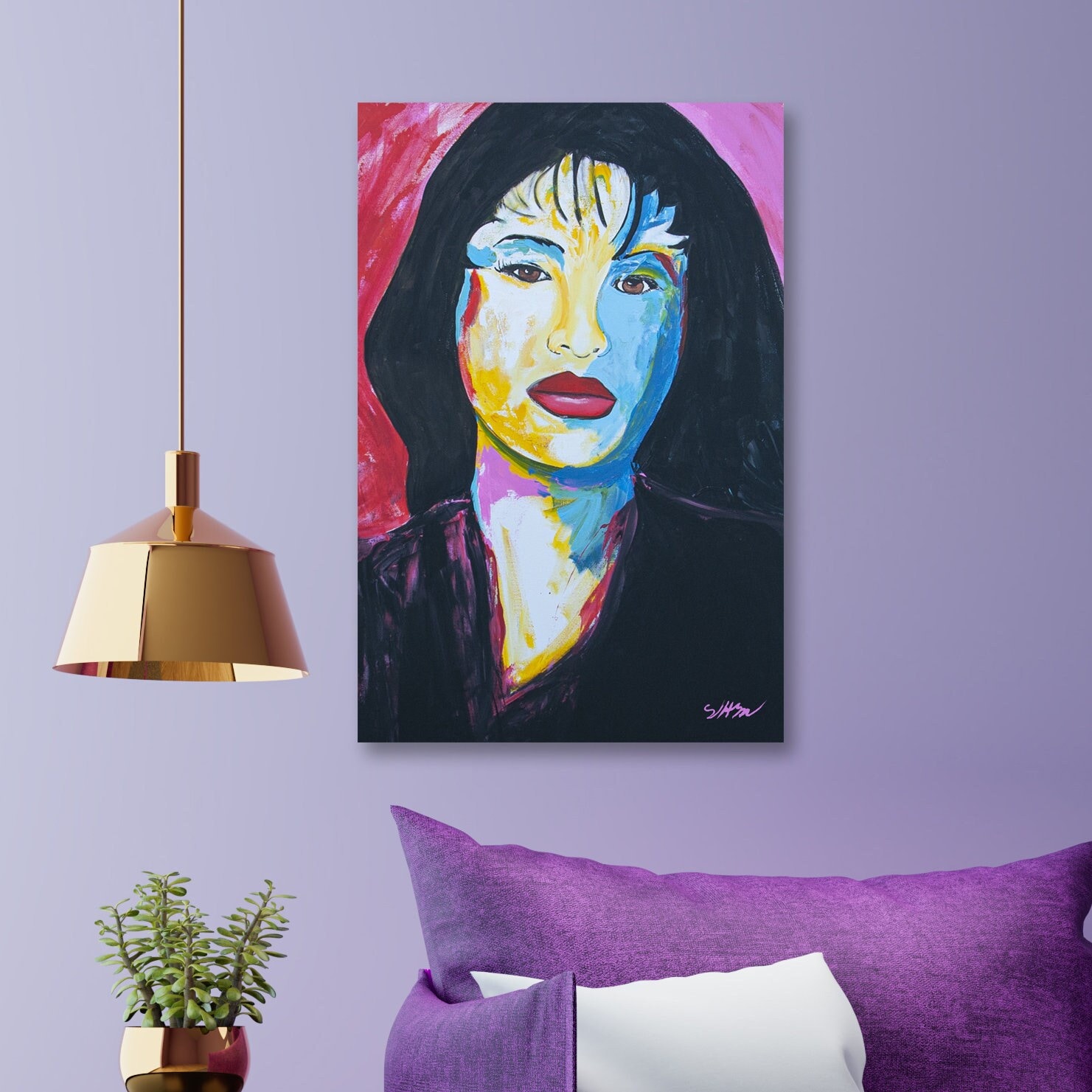Selena Canvas Wall Art Print, Home Decor, Mexican Art, Mexican Restaurant Decor