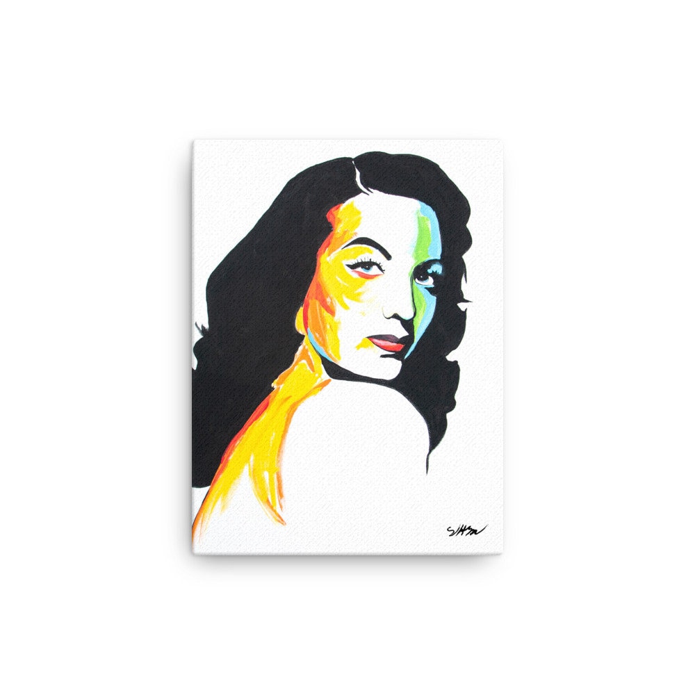María Félix, Canvas Wall Art Print, Home Decor, Mexican Art, Mexican ...